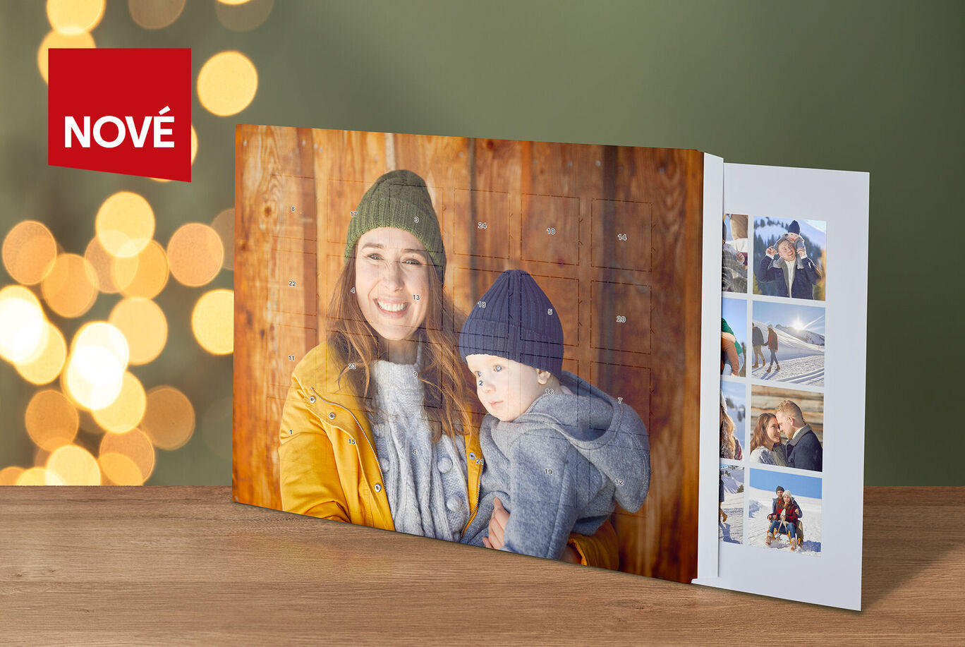 Otvorená fotokniha ukazuje láskyplné spomienky.